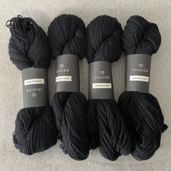 NWT Isager Jensen Yarn Colour 30 Black Lot of 4 - Picture 1 of 11